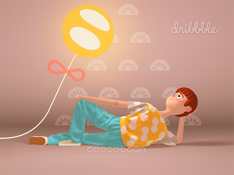 Morning for leisure rendering typegraphic modeling zao illustration 3d 早