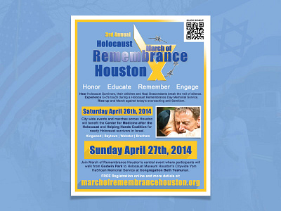 March of Remembrance Houston flyer houston jewish march