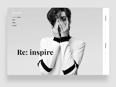 M — D Landing Page Design branding fashion minimal modern responsive ui ux web design website