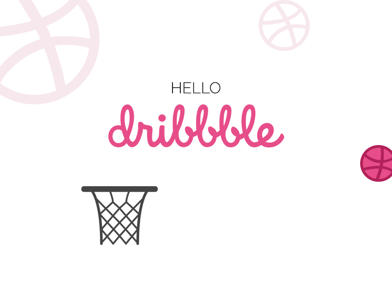 Hello Dribbble debuts dribbble hello minimal player welcome