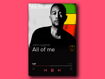 Music Player Ui app appdesign appui black clean music photoshop player simple ui uidesign