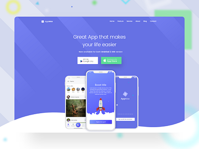 App landing Page art design google illustration landing photography trend ui web