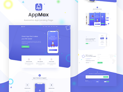 App Landing Page app landing apps business creative google illustration landing landing page saas trend ui design website