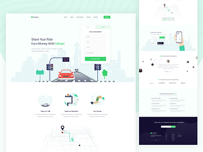 Uthao- Ride Sharing  Landing Page