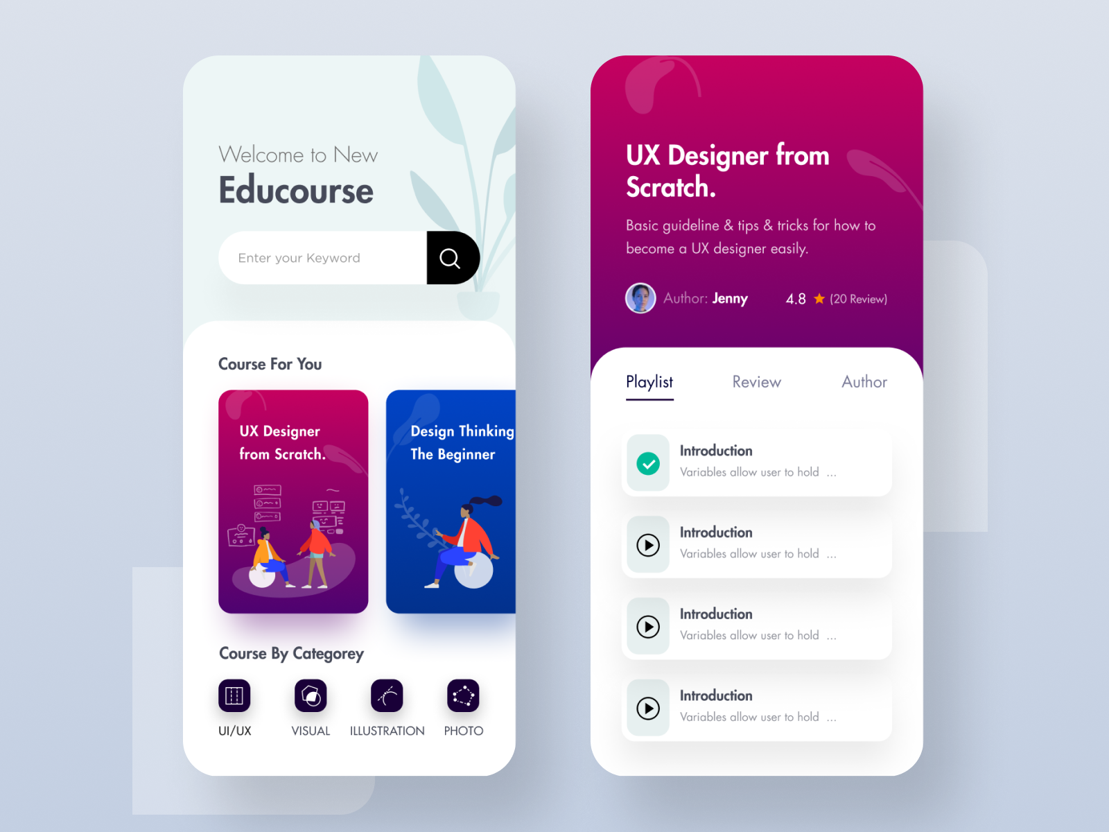 UI UX дизайн. Дизайн приложения заметок. Catalog Design UI app.