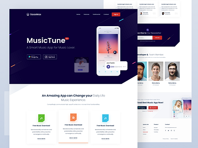 Music App Landing Page [Download]