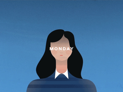 Monday Blues after effects animation collab collaboration illustration monday blues