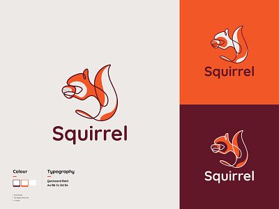 Squirrel Logo Project abstract design illustration logo minimalist vector