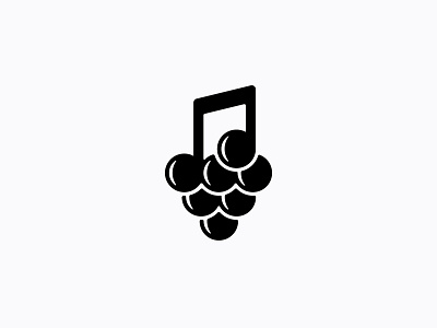 Music Grape Logo grape icon app logo minimalist music unique vector