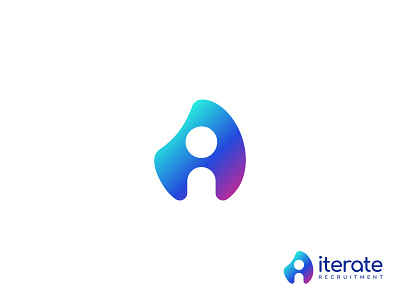 Iterate Logo abstract design icon logo minimalist monogram ui vector