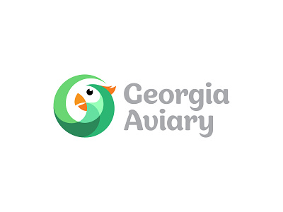 Georgia Aviary Logo abstract bird bird logo design icon logo minimalist vector
