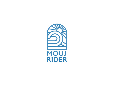 Mouj Rider Logo Project branding business concept design graphic icon identity illustration line logo logo design logotype minimalist logo monoline natural nature simple symbol vector