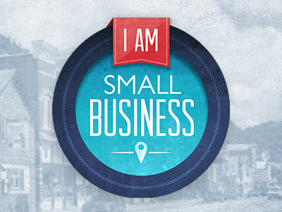 Small Business Logo blue logo road trip seal small business texture