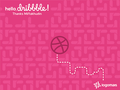 Hello Dribbble! bola caminho dribbble hello labirinto logo mais