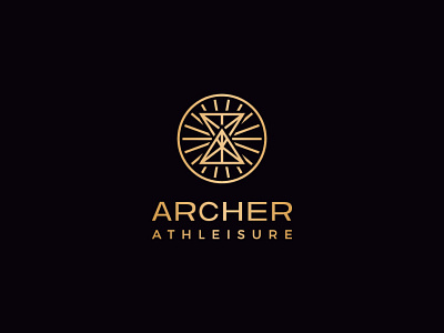 Archer Athleisure ancient branding flat logo simple