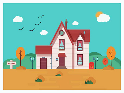 Country house illustrator