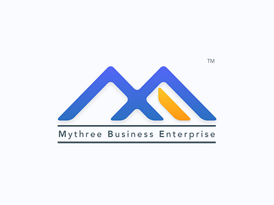 M3 LOGO blue branding business dairy enterprise gradient gradients logo m letter mythree mythree business enterprise three trademark