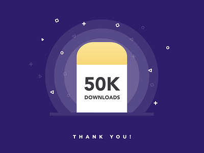 50k Downloads 50k downloads illustration mapprr milestone thank you