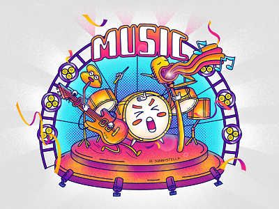 Music is the magic of life illustration