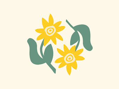 Summer wildflowers abstract flower illustration flower logo flowers icon iconography illustration michigan minimal procreate