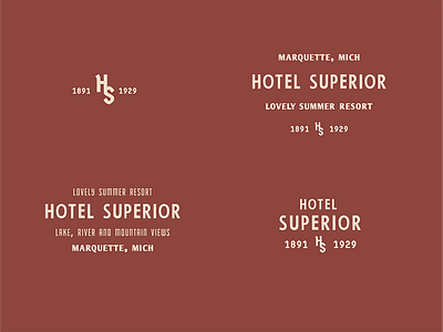 Hotel Superior ad brand history hotel lake superior logo michigan type typography upper peninsula vintage