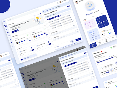 SaaS: IoT Wireless Dashboard Expolaration admin analytics communicaiton dashboard font illustration interaction interface network saas search security select setting theme typogaphy ui kit uxui wireless