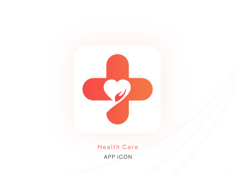Health Care App Icon animation brand care caring doctor health heart hospital identity logo love medical