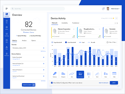 Network Wifi and LAN Connectivity Web Application admin admin panel admin theme analytics connect crm dailyui dashboard dashboard design dashboard template data visualization device graph interaction report security troubleshoot typography uiuixdesign widgets