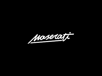 Maserati Rebranding Handmade Logo black branding custom logo designer handlettering handmade handwritten lettering logo logos maserati rebrand rebranding