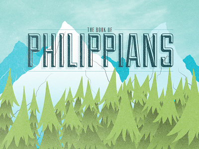 The Book of Philippians brochure bulletin christmas church holiday illustration mountains philippians trees