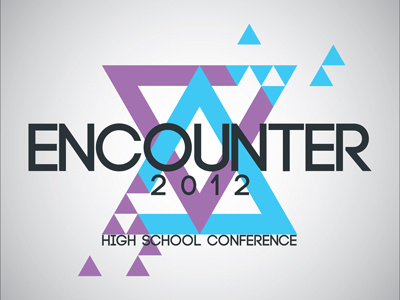 Encounter Final Logo 2012 branding brands encounter high school logo ministry triangle triangles