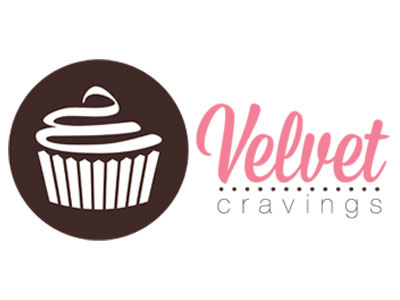 Velvet Cravings branding brands cupcake logo velvet