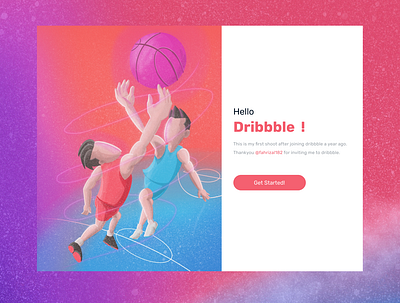 Hello Dribbble firstshoot hellodribbble illustration ui web