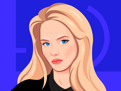Me blond blonde blondie blue character design girl graphic graphic design illustration portrait vector