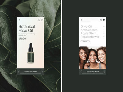 Skin care - Product page adaptive e commerce product page skin care ui web design web site