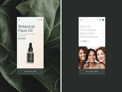 Skin care - Product page