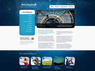 Astrological Sign Report - Final web design wordpress