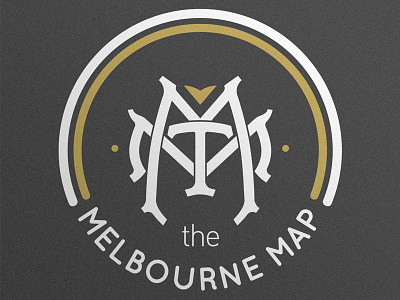 The Melbourne Map branding logo logo design monogram