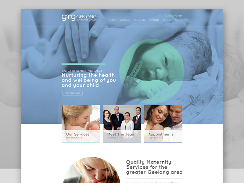 Geelong Maternity Group Website by Elk Creative on Dribbble