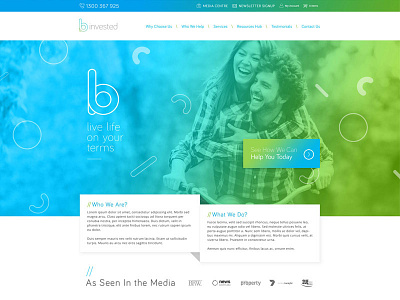 Binvested Homepage concept finished recently