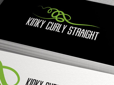 Kinky Curly Straight business card logo