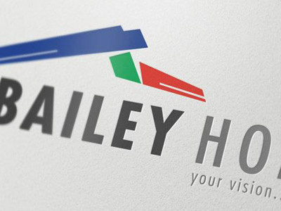 Bailey Homes branding business card logo