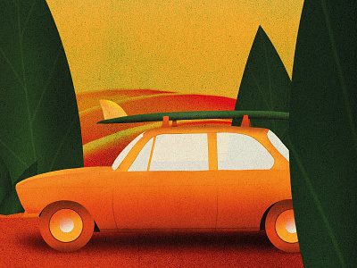 Vintage Car architecture car design flat graphic design illustration illustrator modern vector vectorillustration