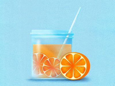 Orange Juice Illustration design flat graphic design illustration juice modern orange vector vectorillustration