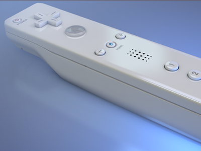 3D Wiimote Render 3d 3d modeling nintendo wii
