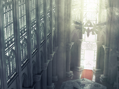 3D Cathedral Render 3d 3d modeling 3d rendering cathedral cinema 4d photoshop temple triforce zelda