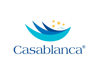 Casablananca resort branding graphic design logo