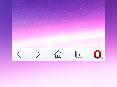 Opera CN 9 back icon bottom bar forward icon home icon navigation bar o opera tabs icon
