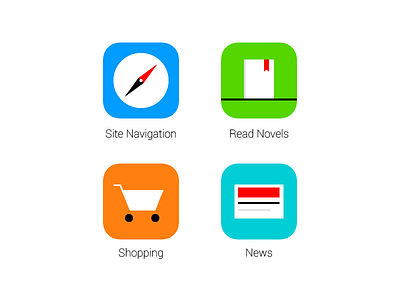 icon ios7（ai） ai browser icon ios7 news read novels shopping site navigation speeddial