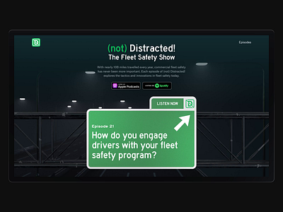 Not Distracted Podcast – Website 3d 3d art animation cinema 4d clean creative design motion design ui web